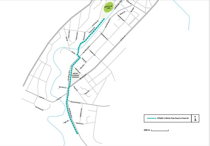 A map showing the stage two works - click for a larger version. Picture from Central Highlands Water