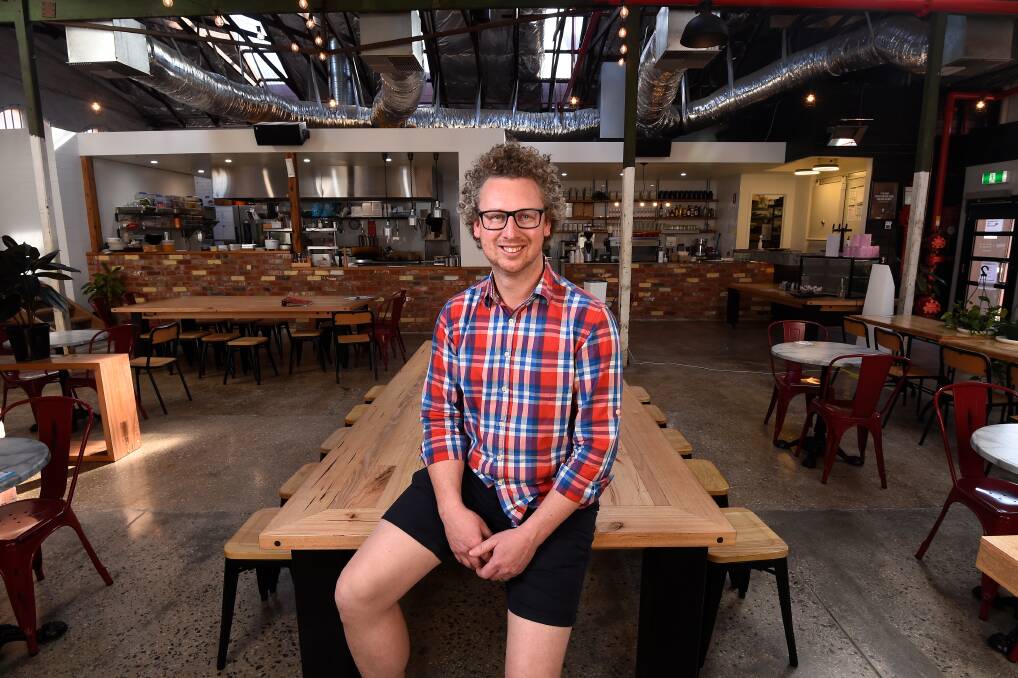 Hydrant Food Hall's Sam Rowe preparing to reopen this week. Picture: Adam Trafford