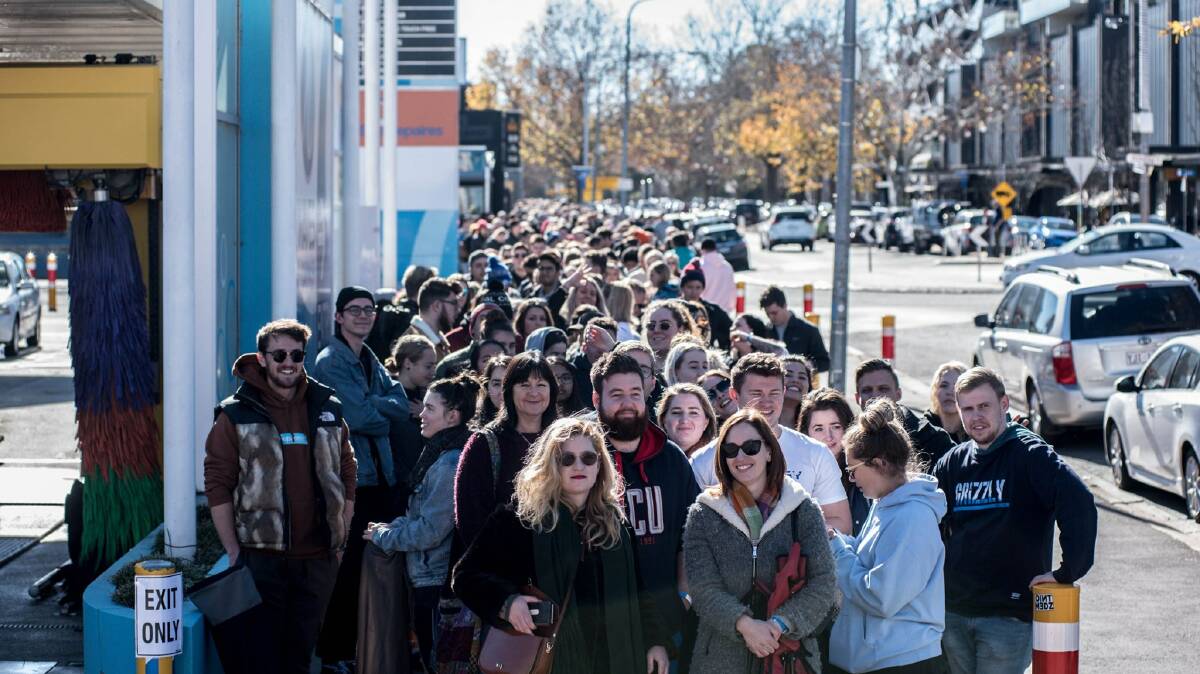 The line from Canberra's Homegrown ticket sale last year. Source: Spilt Milk Facebook