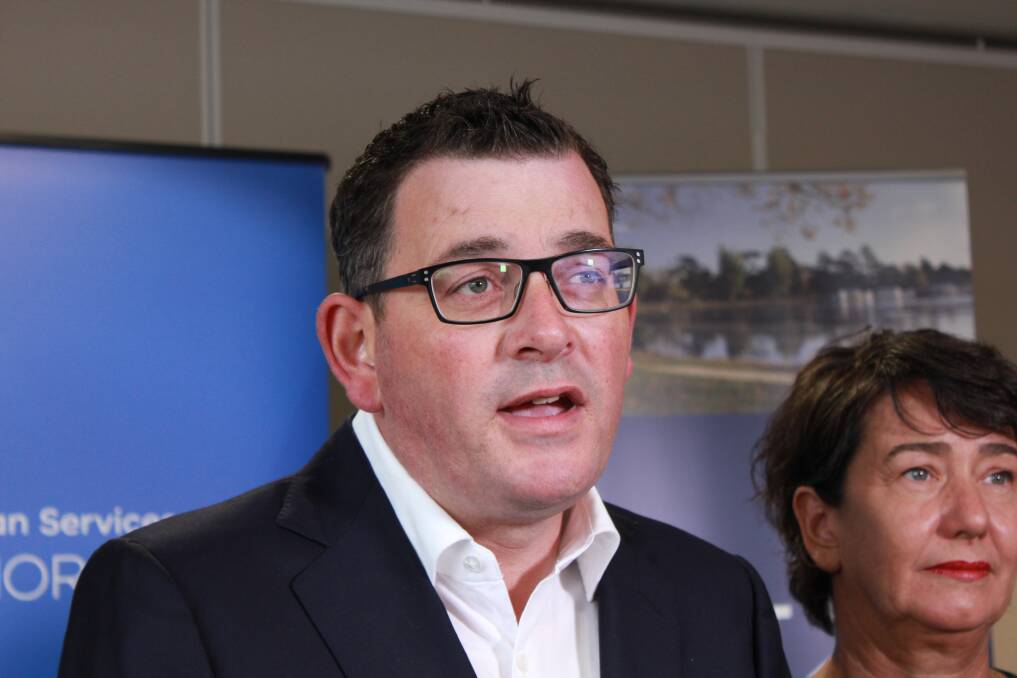 Premier Daniel Andrews in Ballarat on Friday. Picture: Ashleigh McMillan