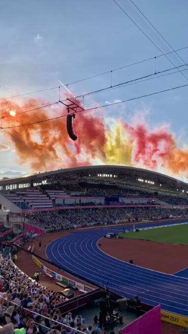 Colour: Smoke bursts before events in Birmingham.