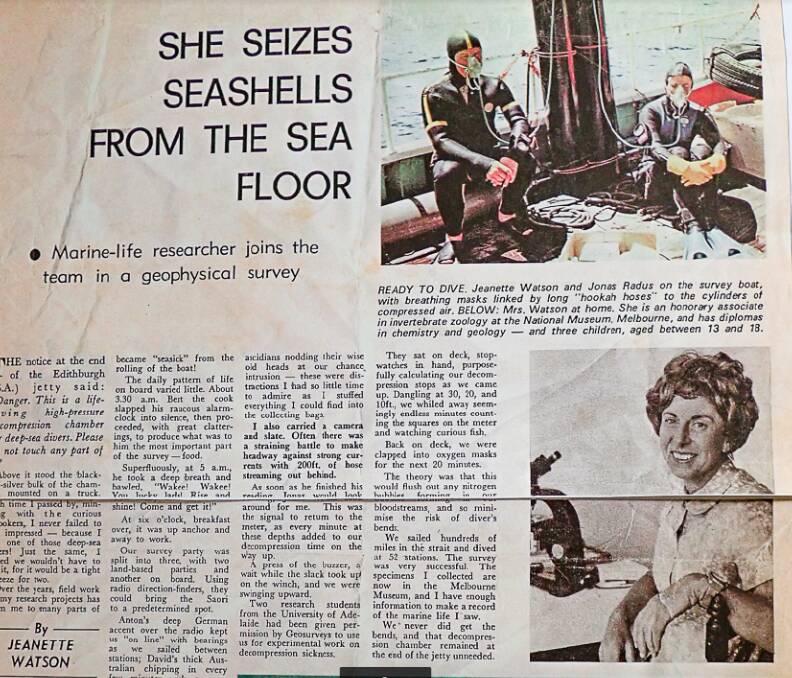 Challenge: Dr Watson's article in a 1971 issue of Australian Women's Weekly. Picture: contributed
