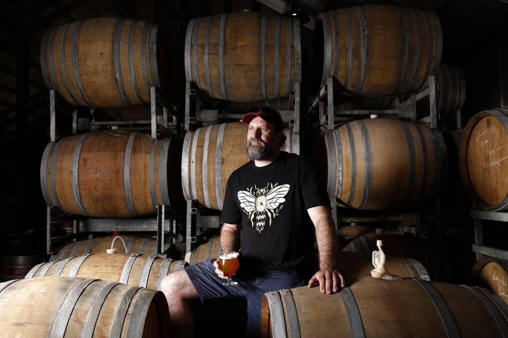 Dollar Bill's Ed Nolle, pictured with barrel-aged beer in Invermay, is frustrated at council. Picture: Luke Hemer