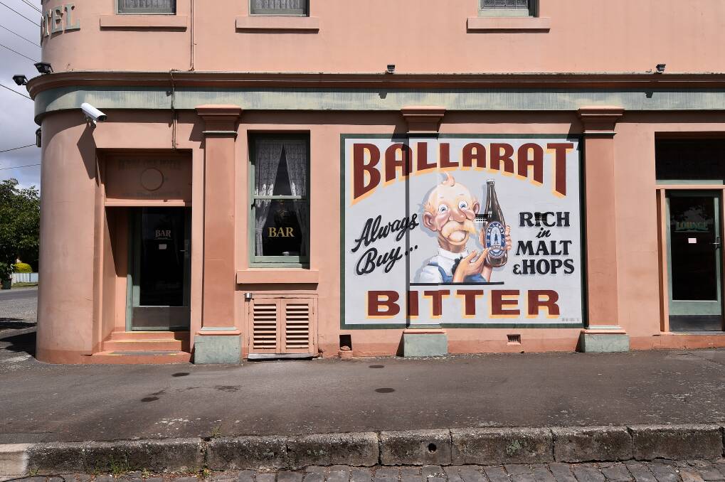 The Ballarat Bertie mural on the side is a reproduction of the mural on Lyons Street - John said he didn't want to see it erode.