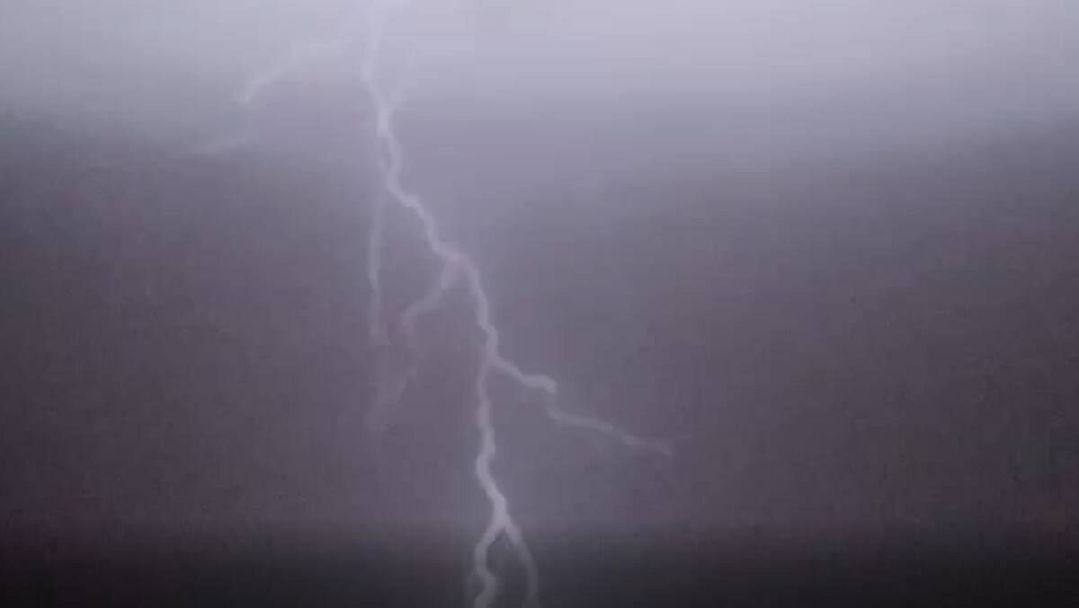 Lightning in Sebastopol. Picture: Zoraida Thomas