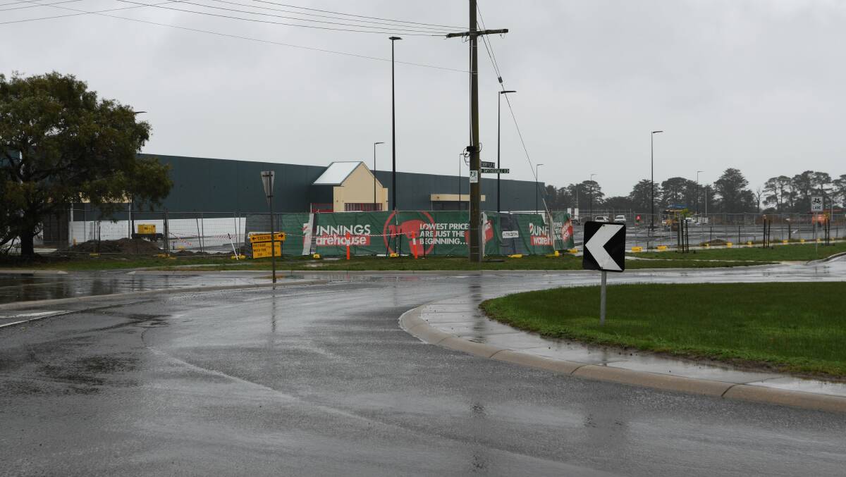 The Bunnings Warehouse almost completed in Delacombe. Picture: Lachlan Bence