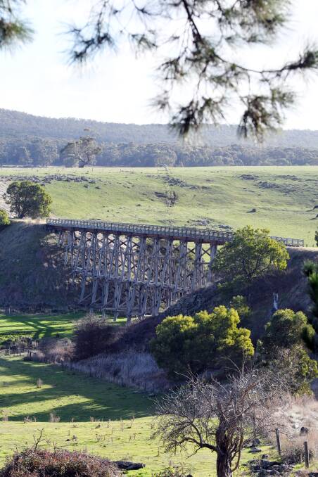 Nimmon's Bridge, Newtown, on the Ballarat-Skipton Rail Trail. Picture: Kate Healy