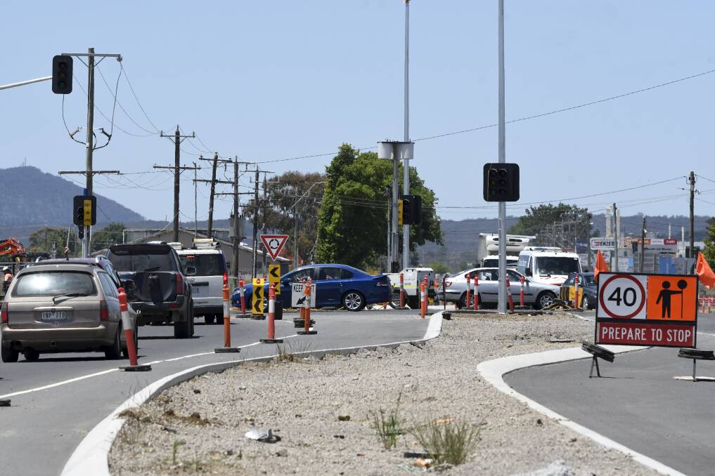 Works aren't finished yet at the La Trobe Street and Wiltshire Lane intersection. Picture by Lachlan Bence