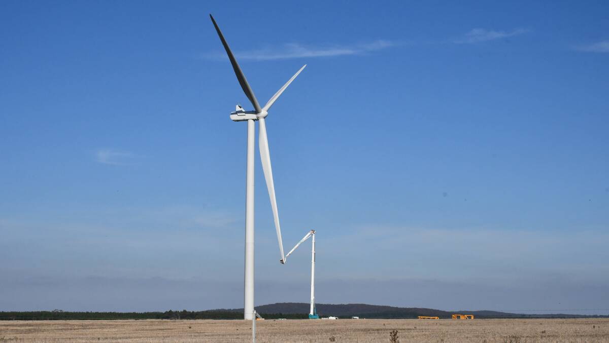 A wind turbine near Yendon.