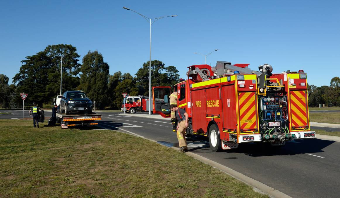 Emergency services attend a crash at Ring Road and Gregory Street West in July. Picture: Adam Trafford