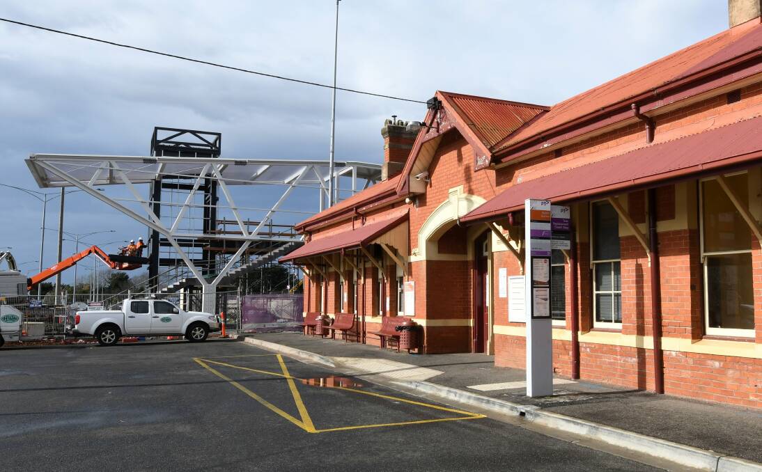 Ballan station is being upgraded. Picture: Lachlan Bence