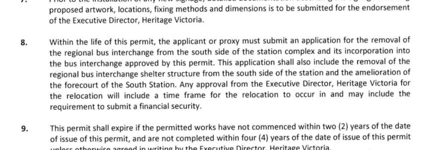 The paragraph from the permit document.