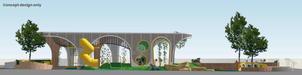 A concept design for the new Bridge Street playground