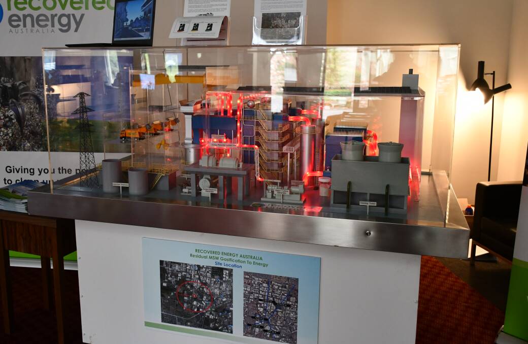 A model of a waste to energy facility proposed for Laverton.