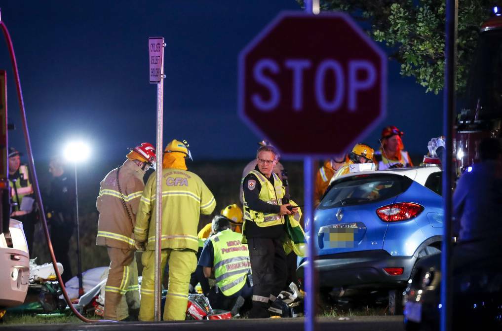 The fatal crash scene in October 2018. Picture: Dylan Burns