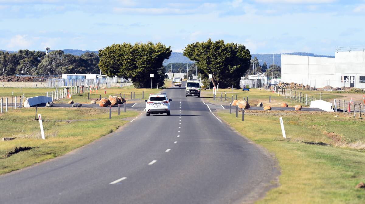 Airport Road crosses the Ballarat Airport's runway, which means upgrade works can't be completed until a replacement is built. Picture by Kate Healy