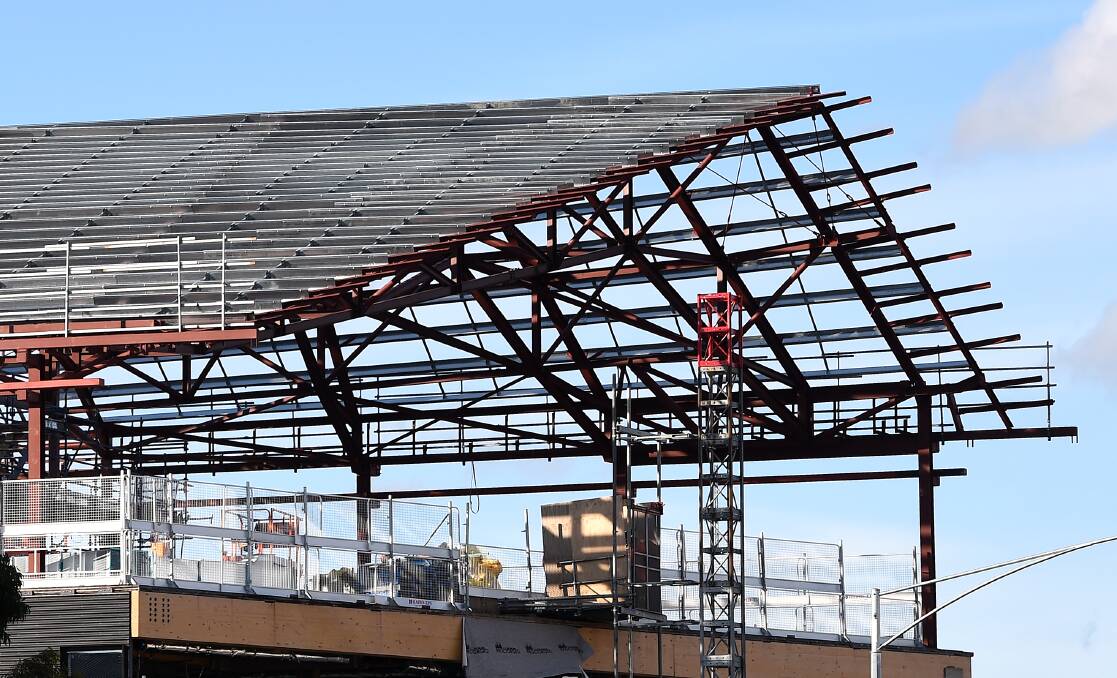 Close-up: The roof structure on GovHub. Picture: Adam Trafford