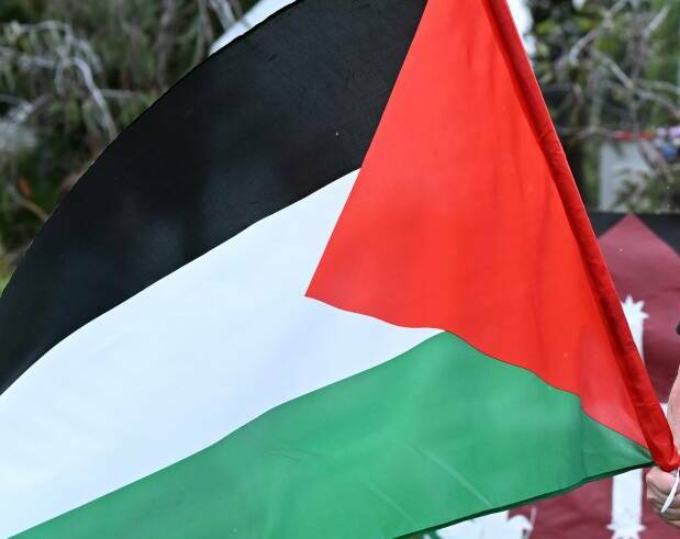 A Palestinian flag in Ballarat.