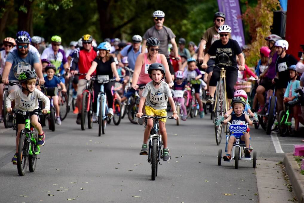 Cyclists of all ages get into the action at last year's Cycle Classic. Picture: Brendan McCarthy