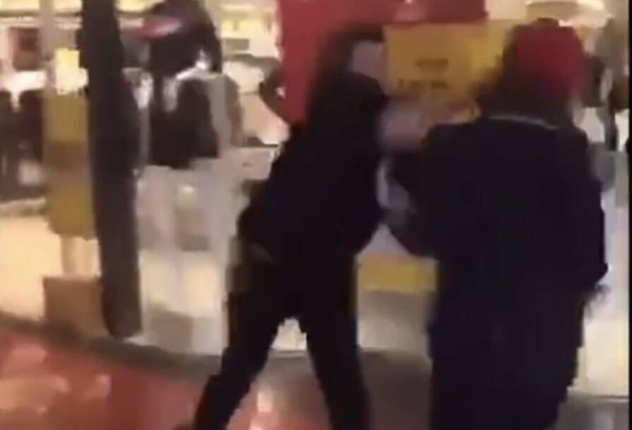 A screengrab of one video, from inside a Ballarat shopping centre.