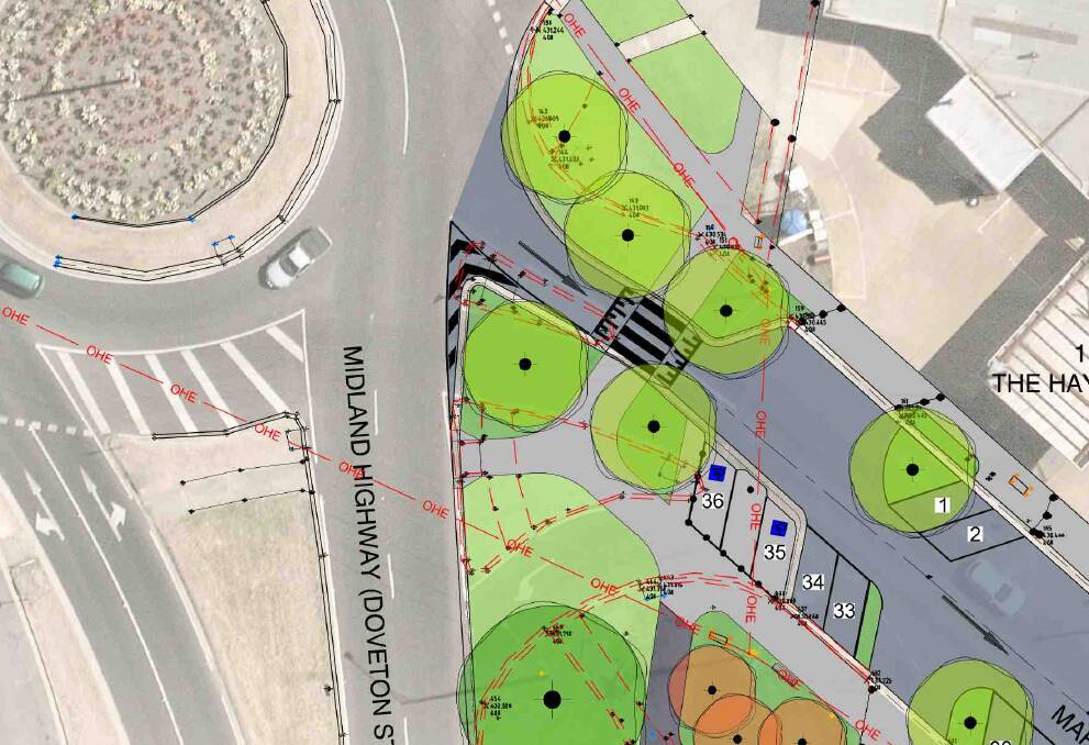 Council's design for the roundabout, with Market Street becoming one-way. Picture supplied/City of Ballarat