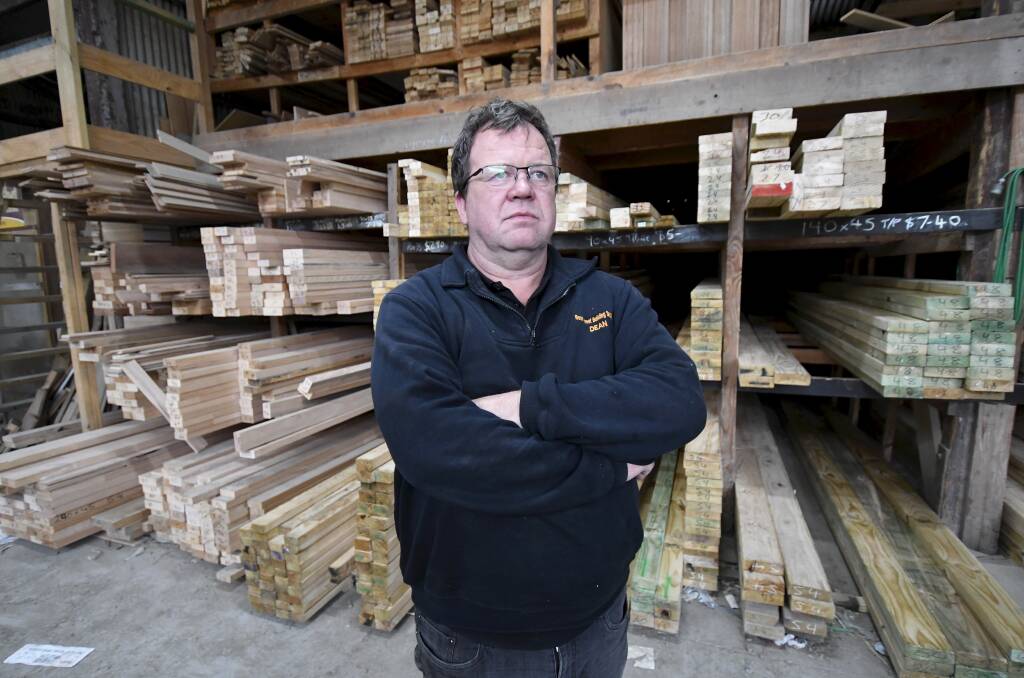 Feeling the pinch: Ross Street Building Supplies owner Dean Dekoke said timber shortages will get worse before they get better. Picture: Lachlan Bence