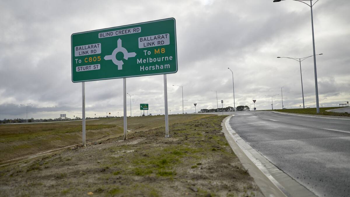 Stage one of the Ballarat Link Road south of the Western Highway. File photo