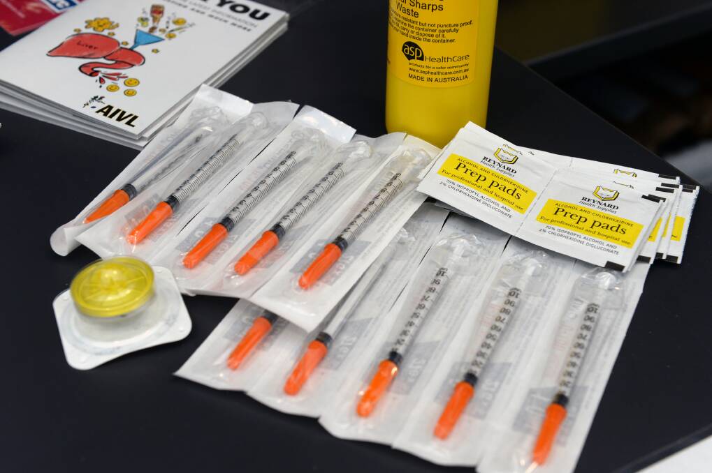Needles: A Fitpack, dispensed by Ballarat Community Health. Picture: Kate Health