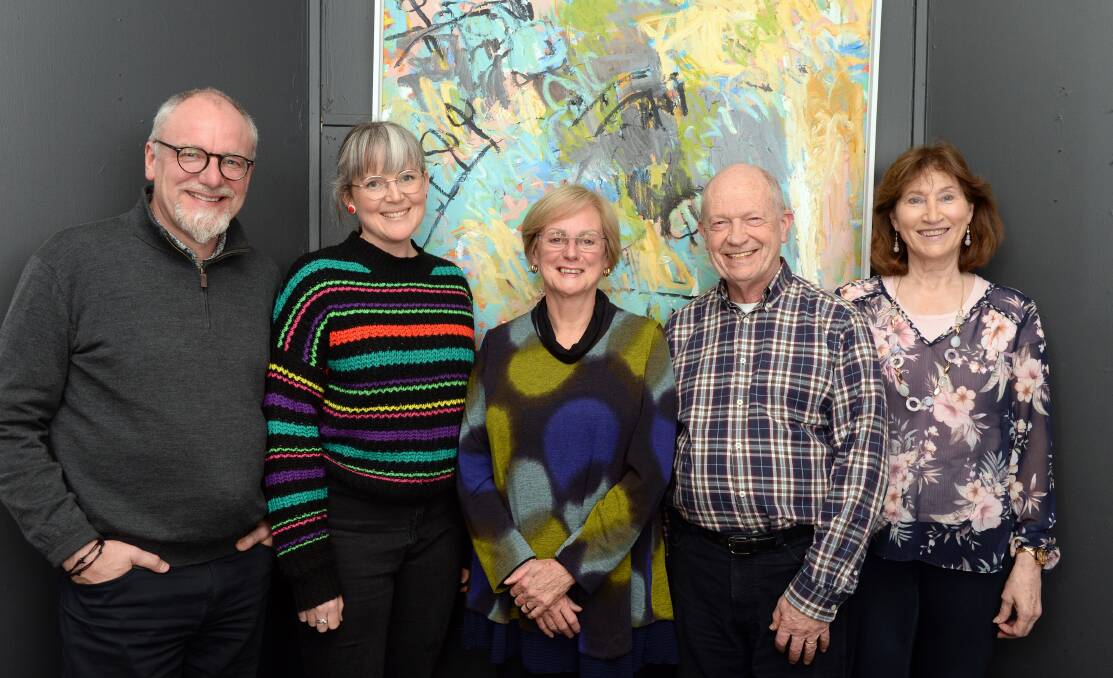 Acting with care: Dr Rick Chew, Sharon Turley, Dr Mary Hollick, Sam Luxemburg and Dr Lynne Reeder are ready for Ballarat's Celebrating Compassion Week. Picture: Kate Healy
