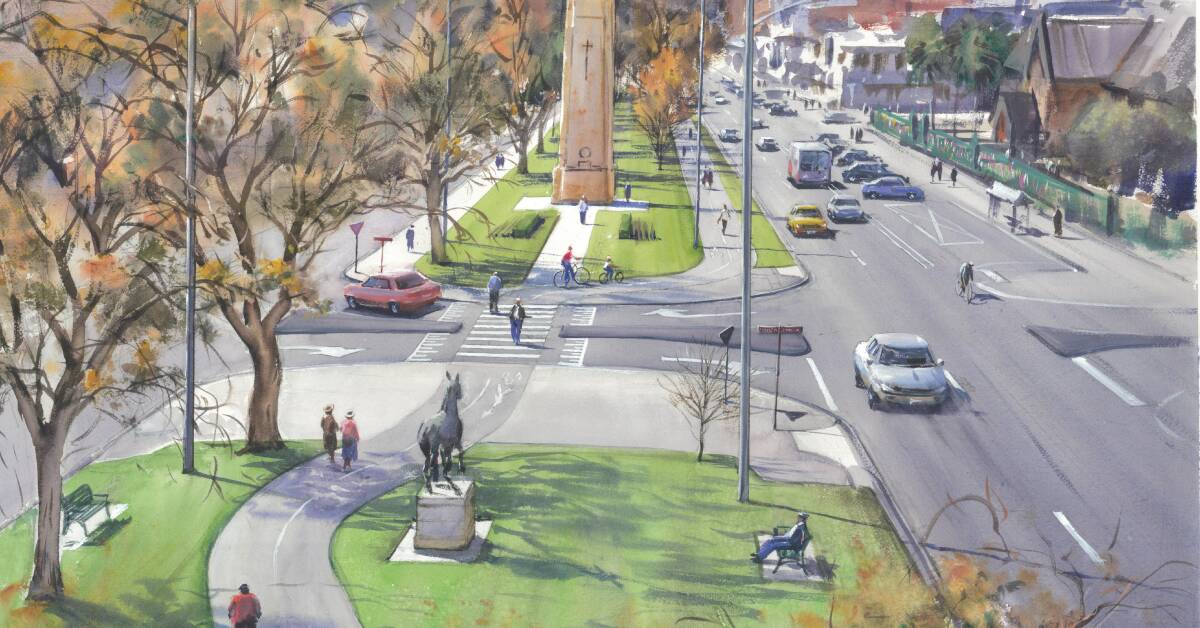 Artist's impressions of what Sturt Street will look like. Full design works will now be carried out by Regional Roads Victoria. Picture: Supplied