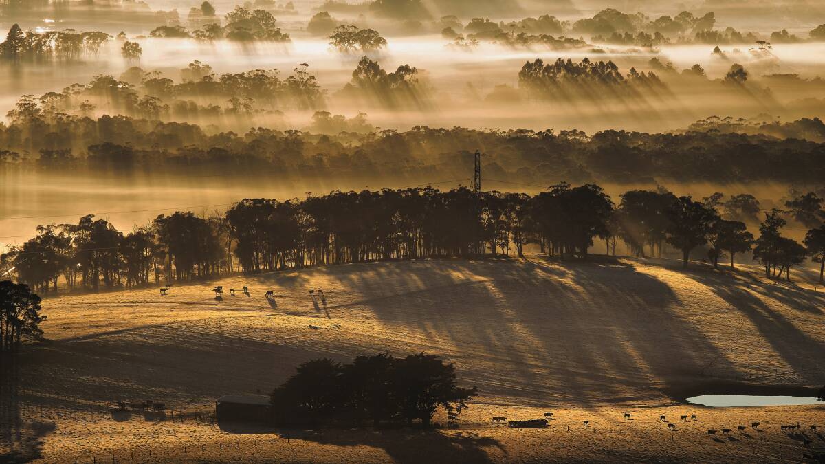 Tranquil: Local photographer Andrew Thomas took this incredible shot of foggy Mount Buninyong, featured in 2018 Australian Weather Calendar. Picture: Andrew Thomas