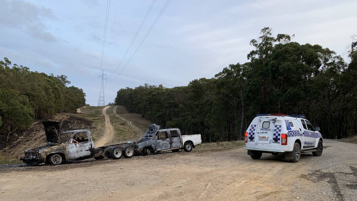 Two more cars torched in Ballarat bushland this morning
