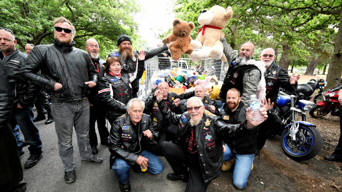 Members of the sub-branch at the 2017 Motorcycle Toy Run for 3BA Christmas Appeal. Picture: Lachlan Bence