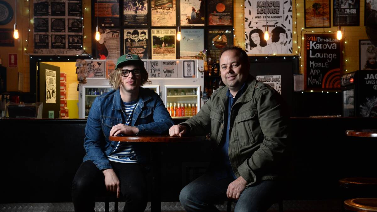 End of an era: Karova Lounge's manager Lachie Anderson and owner Gary Wilson. Picture: Adam Trafford