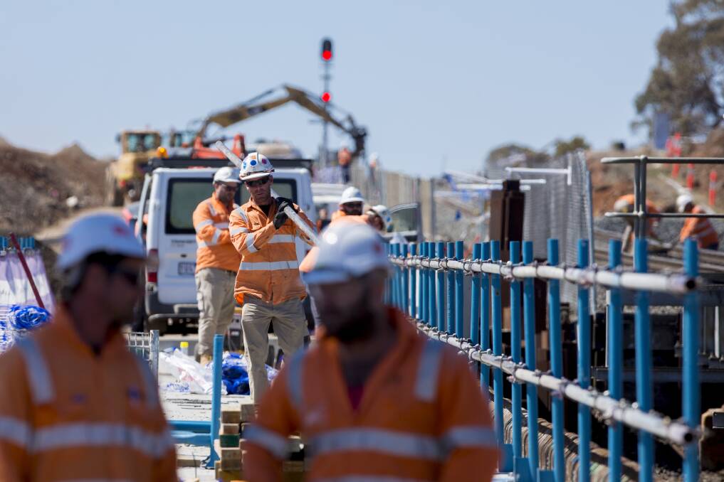 Big Build: Recent works along the Ballarat Line, as part of a major upgrade. The line will shut for nine days from Saturday. Picture: Regional Rail Revival