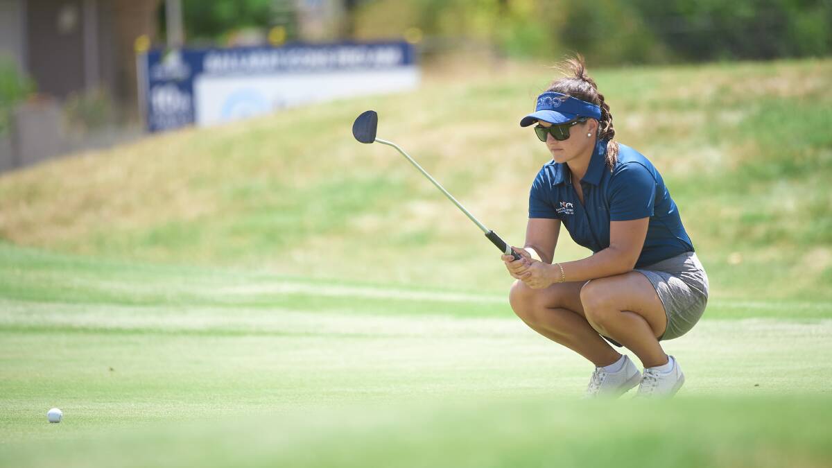 Hole in one: Tahina Ravnjak at the 2018 Australian Ladies Professional Golf Pro Am at Ballarat Golf Club. A council decision was made on a tourism grant for the event on Wednesday.  Picture: Luka Kauzlaric