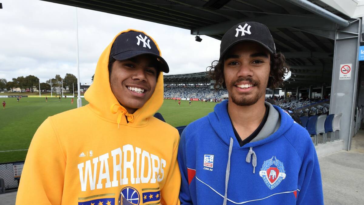 Play on: Jamalia Llsley and Sanipepa Egan at the NAIDOC Football and Netball Carnival in October last year. Ballarat will again host the event at Mars Stadium. Picture: Lachlan Bence