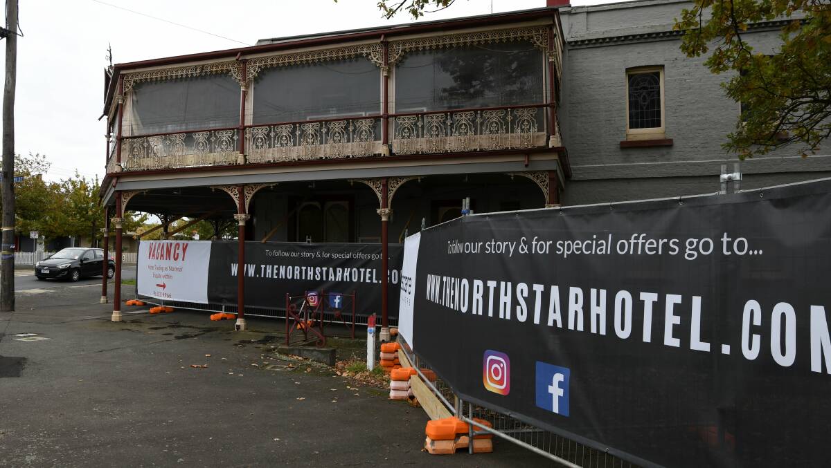 The front of the North Star Hotel on Thursday. Picture: Lachlan Bence