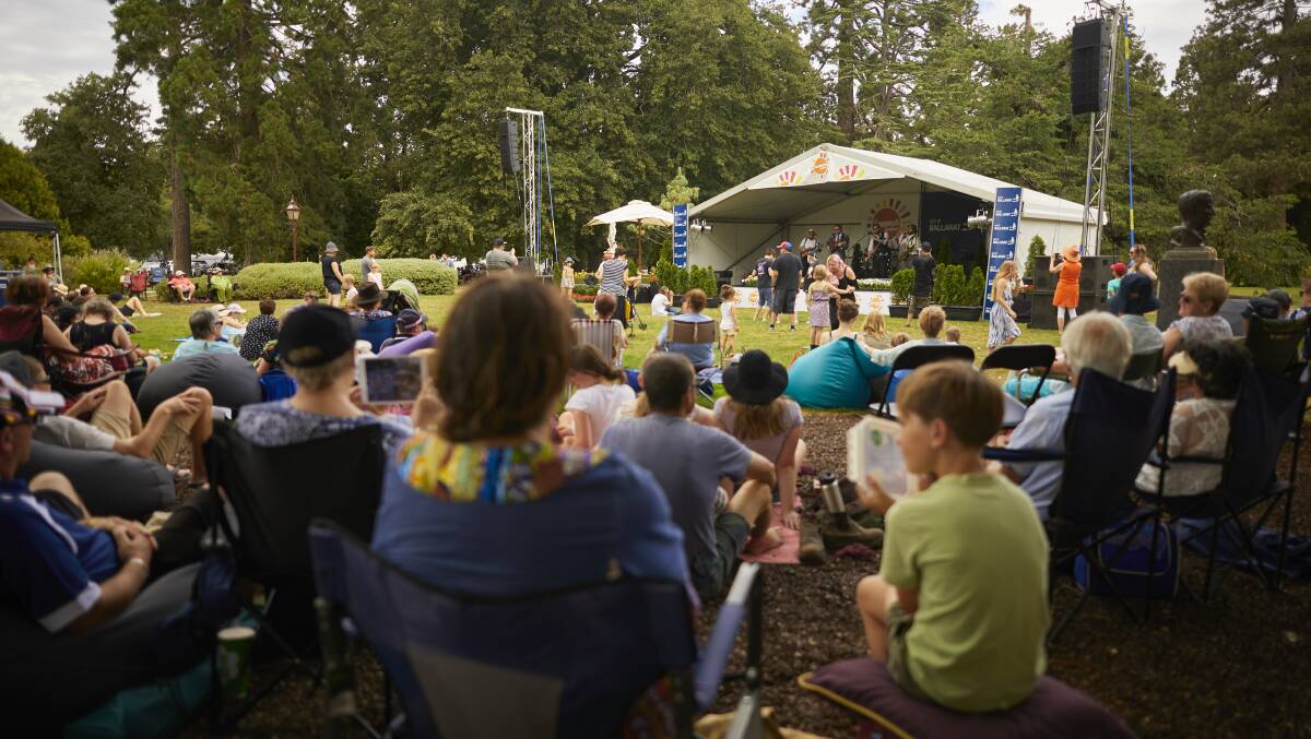Picnic party: The crowd assembled at the Ballarat Botanical Gardens for the 2018 edition of Summer Sundays. The event returns for three editions from January 6. Picture: Luka Kauzlaric