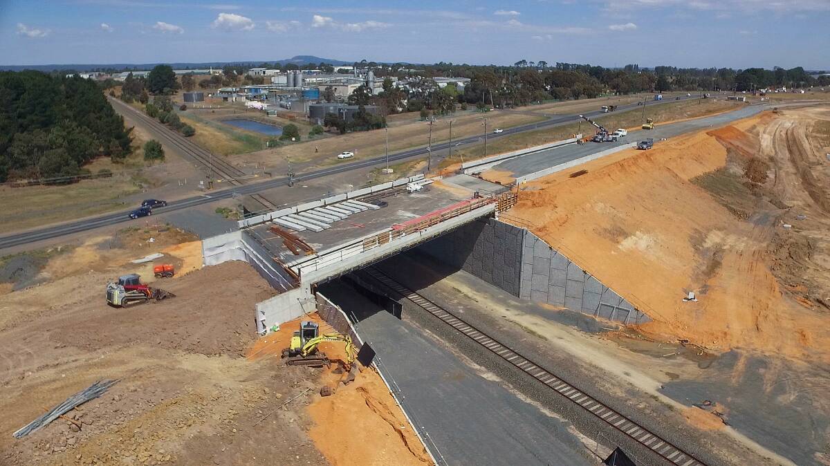 Build: The large bridge over the rail line will need to be duplicated. Picture: City of Ballarat