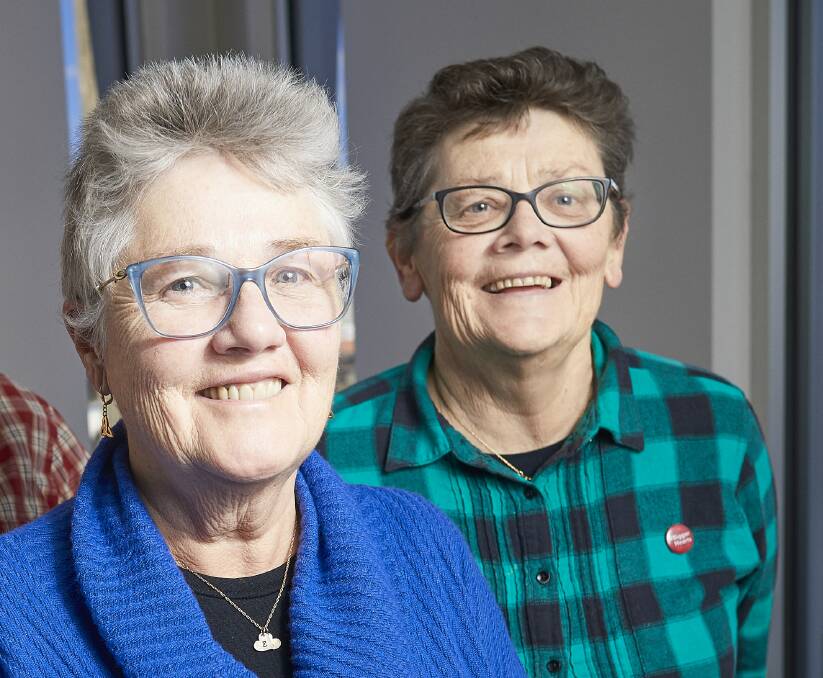 Reflection: 2017 Ballarat Senior of the Year Anne Tudor with partner Edie Mayhew. This year's award winners were announced on Wednesday. Picture: Luka Kauzlaric