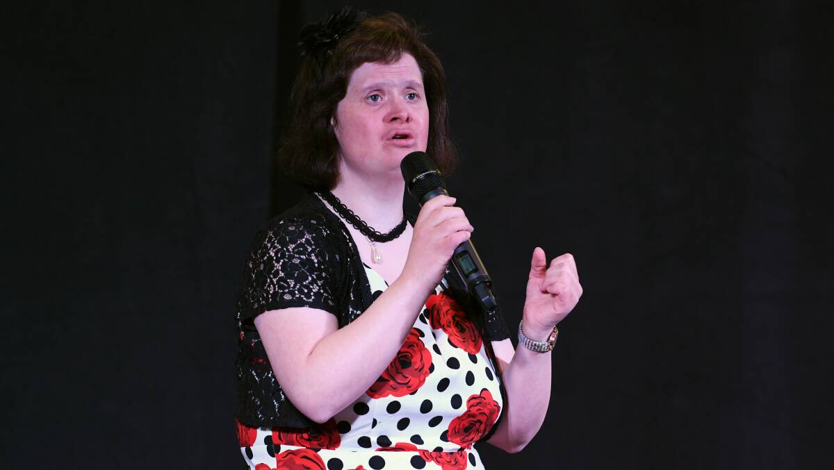 Passion: Maria Van-Ravenstein from Karden received first prize in the Vocal Solo (Open) section at Royal South Street Eisteddfod's first The Arts for All competition, which is for performers with a disability. Picture: Kate Healy