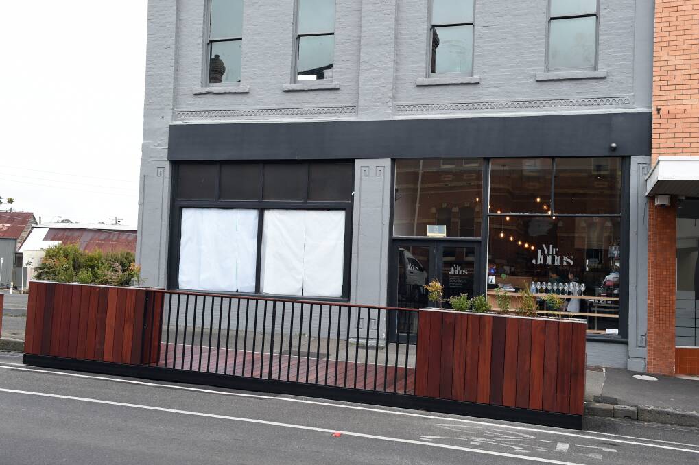 Step outside: The parklet in front of the restuarant, which owners hope will become dining space soon. 