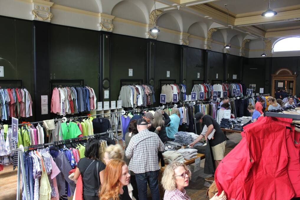 Bargain hunters: Shoppers at the RB Sellars pop-up shop in the Sutton building on Saturday. Picture: Ashleigh McMillan