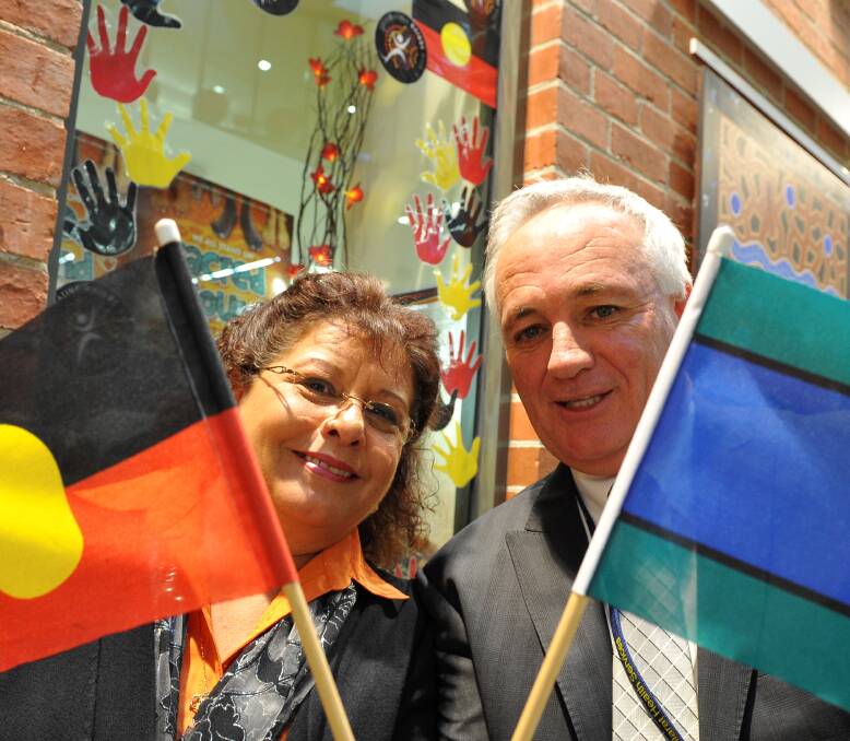 WORKING TOGETHER: Ballarat and District Aboriginal Co-operative CEO Karen Heap and Ballarat Health Services CEO Andrew Rowe. Picture: Lachlan Bence