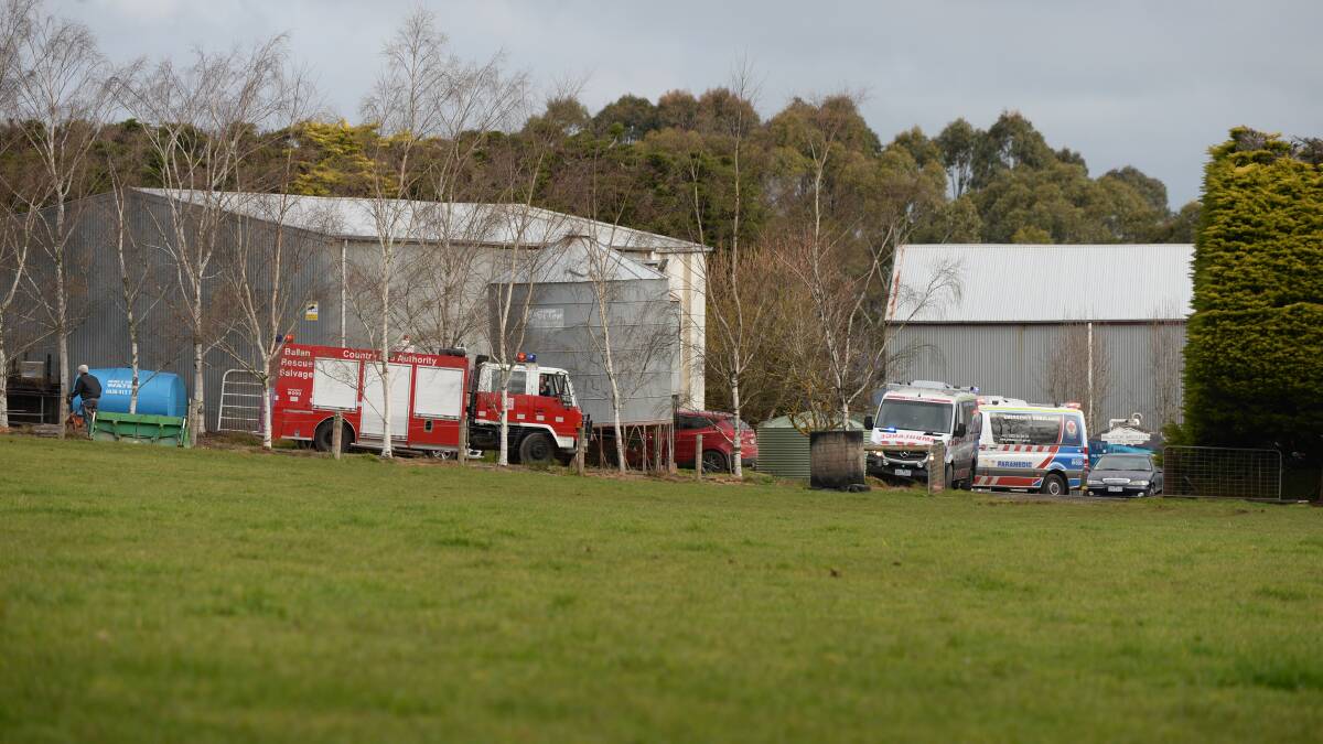 THE SCENE: Emergency service crews at the scene of a fatal plane crash at Millbrook Tuesday afternoon. Picture: Kate Healy