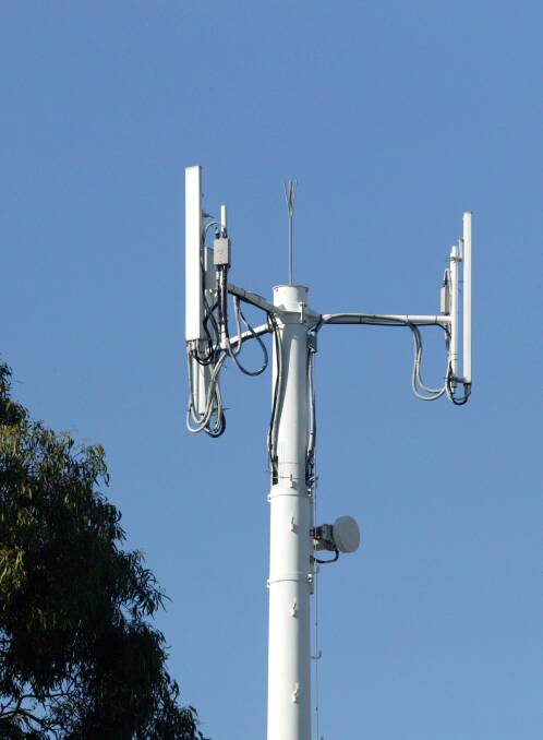 A mobile phone tower.