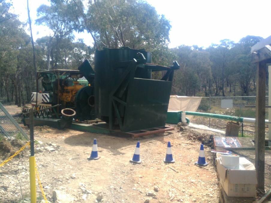 Machinery at the site.