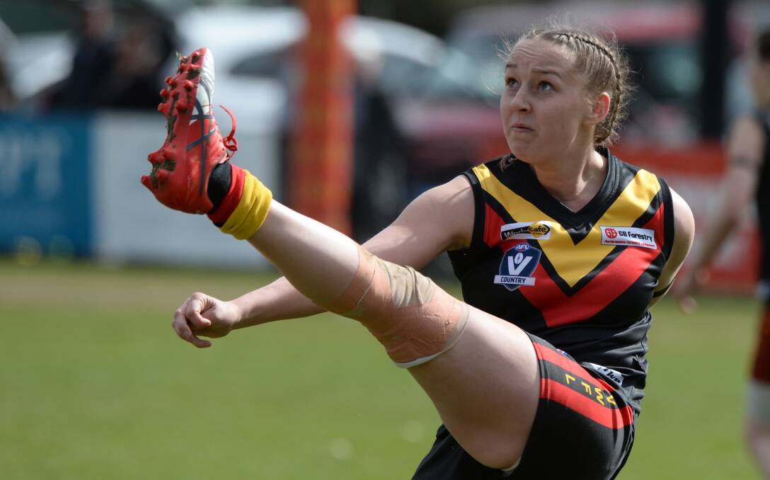 CAPTAIN: Jacinta Reid playing for Bacchus Marsh in 2017. Picture: Kate Healy.