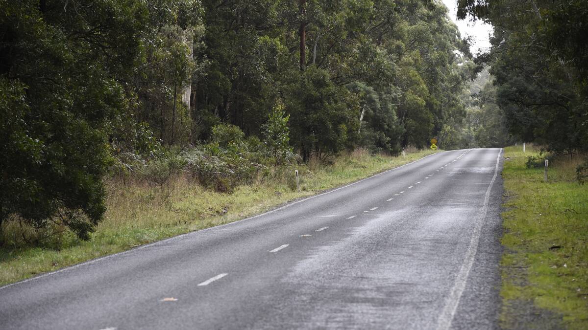FATAL CRASH: The stretch of road near where the man is believed to have rolled his vehicle. Picture: Adam Trafford.